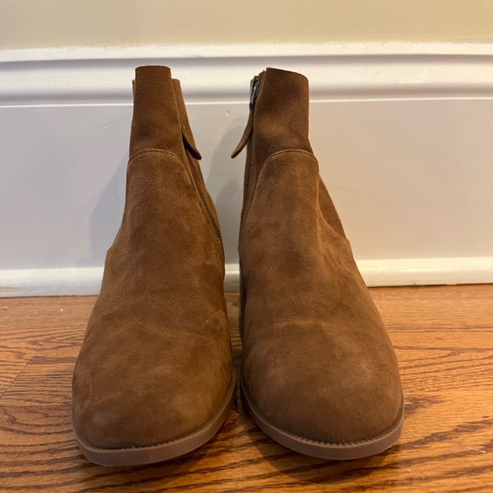 Brown Suede Booties